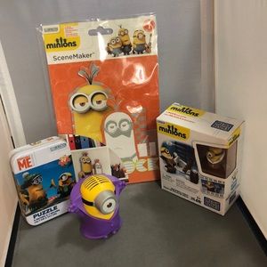 Minions 4-pc Set Scene Maker Series 1 Snow Ball Fight Mega Bloks Puzzle Figurine